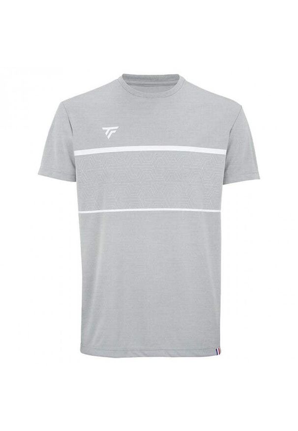 TECNIFIBRE - Koszulka T-shirt tenisowa męska Tecnifibre Team Tech Tee. Kolor: szary. Materiał: poliester. Sport: tenis