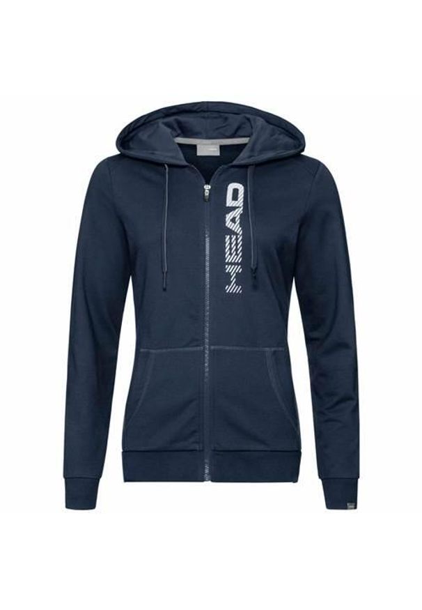 Head - Bluza z kapturem damska Club Greta. Typ kołnierza: kaptur. Kolor: niebieski. Materiał: bawełna, materiał, tkanina, poliester