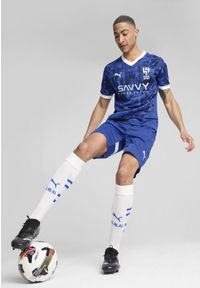 Puma - Męska koszulka domowa Al Hilal Saudi F.C. 24/25 PUMA Blue Intense White. Kolor: biały, wielokolorowy, niebieski. Wzór: aplikacja