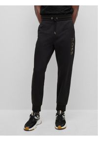 BOSS - Boss Spodnie dresowe Lamont 50481345 Czarny Regular Fit. Kolor: czarny. Materiał: bawełna