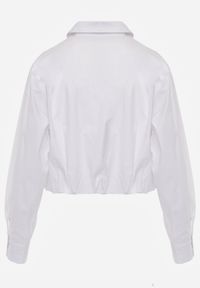 Born2be - Biała Bawełniana Koszula o Kroju Bombki Oversize Walelia. Okazja: na co dzień. Kolor: biały. Materiał: bawełna. Styl: casual #7