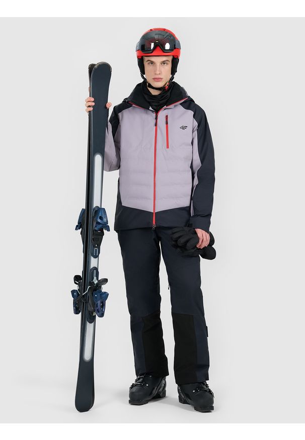 4f - 4F Kurtka narciarska membrana 20000 z wypełnieniem Primaloft Silver męska - szara XL. Okazja: na co dzień. Typ kołnierza: kołnierzyk stójkowy. Kolor: szary. Długość: długie. Sezon: zima. Styl: casual