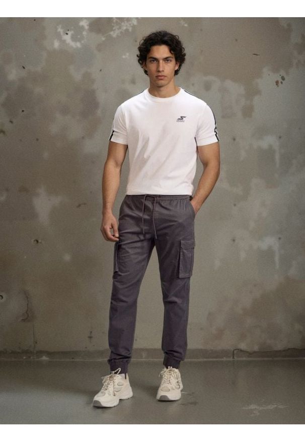 Sinsay - Spodnie cargo jogger - szary. Kolor: szary
