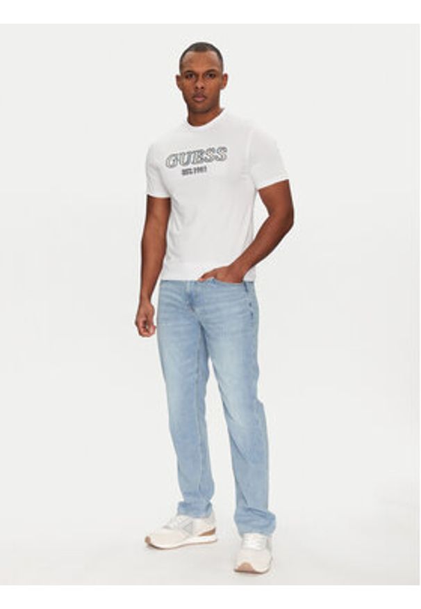Guess Jeansy M5GAN2 D5MZ3 Niebieski Slim Fit. Kolor: niebieski
