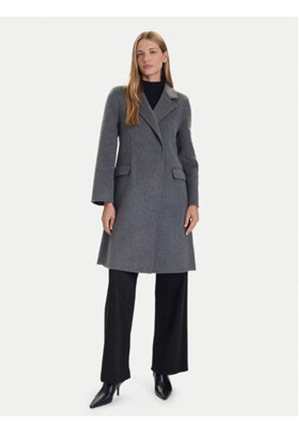 ViCOLO Płaszcz wełniany TF0073 Szary Regular Fit. Kolor: szary. Materiał: syntetyk
