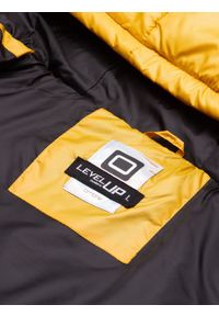 Ombre Clothing - Kurtka męska pikowana C503 - żółta - XL. Kolor: żółty. Materiał: poliester. Styl: sportowy #6
