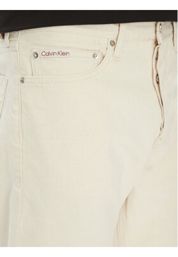 Calvin Klein Jeans Jeansy J30J327539 Biały Straight Fit. Kolor: biały