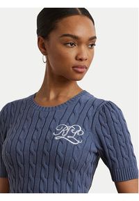 Lauren Ralph Lauren - LAUREN RALPH LAUREN Sweter 200976989001 Niebieski Slim Fit. Kolor: niebieski. Materiał: bawełna #3