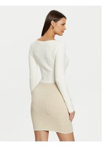 Guess Sukienka dzianinowa W5RK12 Z3KX0 Écru Bodycon Fit. Materiał: wiskoza. Typ sukienki: bodycon #4