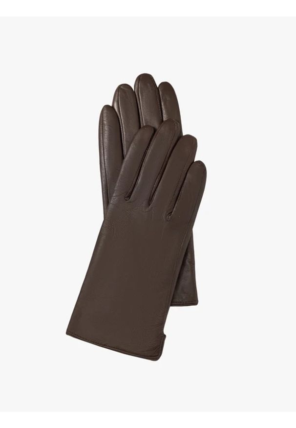 Ryłko - Klasyczne skórzane rękawiczki damskie. Materiał: skóra. Styl: klasyczny