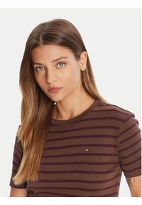 TOMMY HILFIGER - Tommy Hilfiger T-Shirt New Cody WW0WW40587 Brązowy Slim Fit. Kolor: brązowy. Materiał: bawełna #2