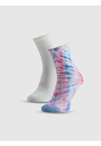 4f - 4F Skarpetki długie (2-pack) dziewczęce - multikolor 35-37. Kolor: wielokolorowy. Materiał: materiał, bawełna #1