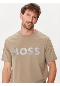 BOSS - Boss T-Shirt Teebero 1 50512999 Beżowy Regular Fit. Kolor: beżowy. Materiał: bawełna #3