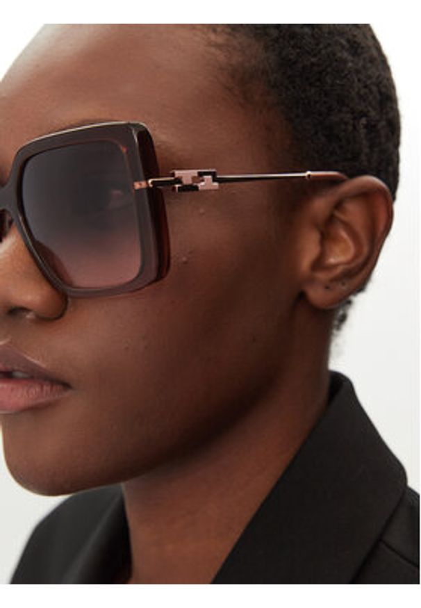 Trussardi Jeans - Trussardi Okulary przeciwsłoneczne TSW9057 Brązowy. Kolor: brązowy