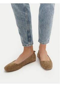Pepe Jeans Baleriny PLS10420 Beżowy. Kolor: beżowy. Materiał: zamsz, skóra #5