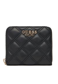 Guess Mały Portfel Damski Giully II Slg SWQG96 73137 Czarny. Kolor: czarny. Materiał: skóra