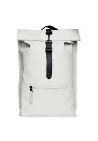 Plecak Rains Rolltop Rucksack 13320-45 - biały. Kolor: biały. Materiał: materiał, poliester. Styl: elegancki