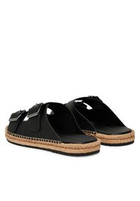 TOMMY HILFIGER - Tommy Hilfiger Espadryle Flex Jutte Hilfiger Lth Sandal FM0FM05646 Czarny. Kolor: czarny. Materiał: skóra #5