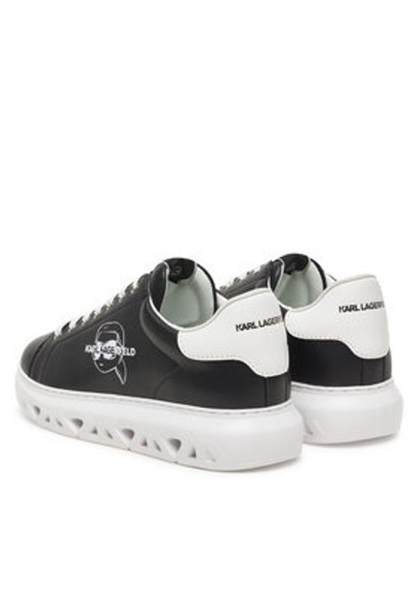 Karl Lagerfeld - KARL LAGERFELD Sneakersy KL54515 Czarny. Kolor: czarny. Materiał: skóra