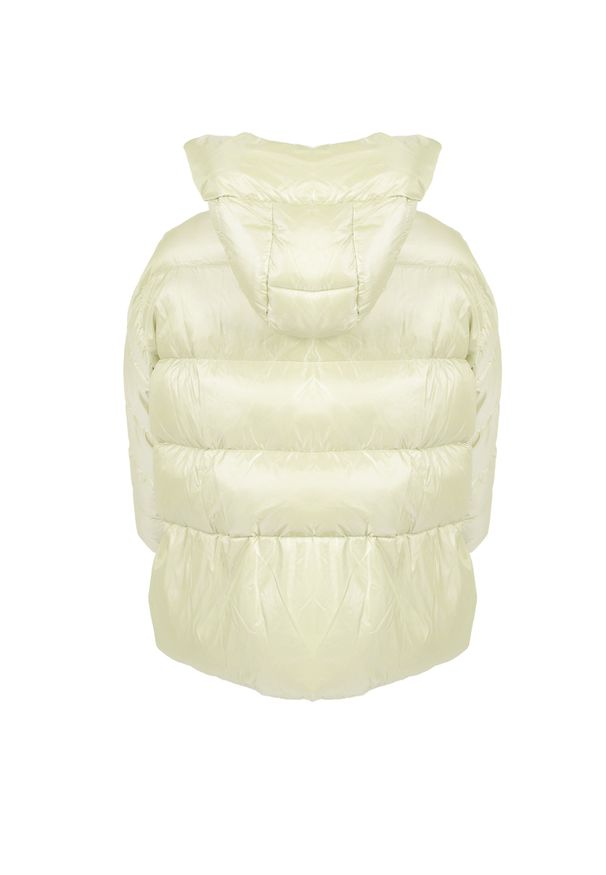 Pinko Kurtka "Giza" | 1G16CJ Y762 | Kobieta | Biały. Okazja: na co dzień. Typ kołnierza: kaptur. Kolor: biały. Materiał: poliamid. Styl: casual, elegancki