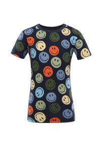 Naak - T-shirt Dziecięcy Nax Erdo 104-110 z Miękkiej Bawełny z Atrakcyjnym Nadrukiem. Kolor: fioletowy. Materiał: bawełna. Wzór: nadruk