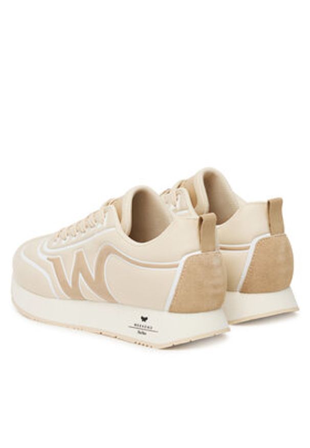 Weekend Max Mara Sneakersy 2525766034650 Écru. Materiał: skóra