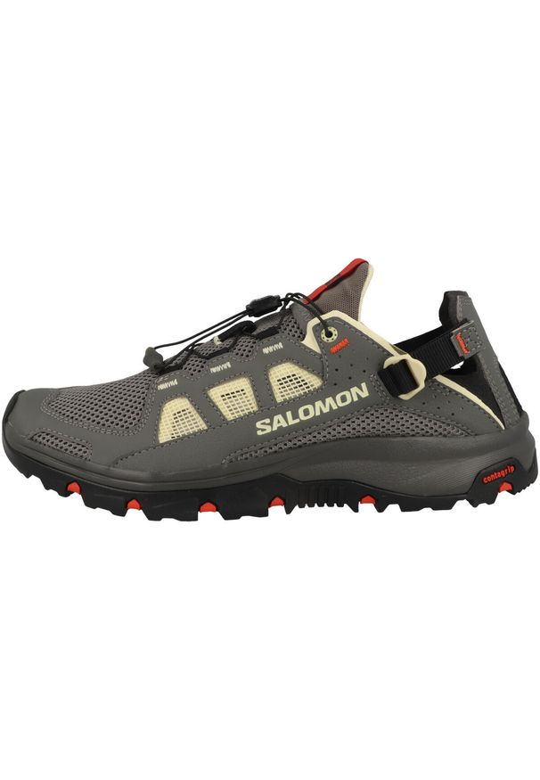 salomon - Buty trekkingowe męskie Salomon Techamphibian 5. Kolor: szary. Materiał: materiał, syntetyk, guma. Szerokość cholewki: normalna. Styl: sportowy. Sport: turystyka piesza