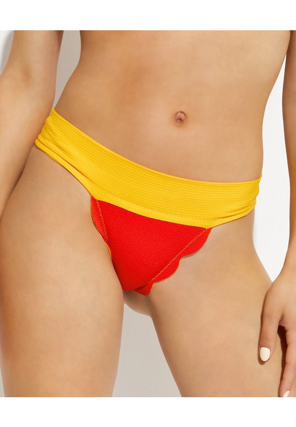 MARYSIA SWIM - Dwustronny dół od bikini Santa Clara. Kolor: czerwony. Materiał: nylon, materiał