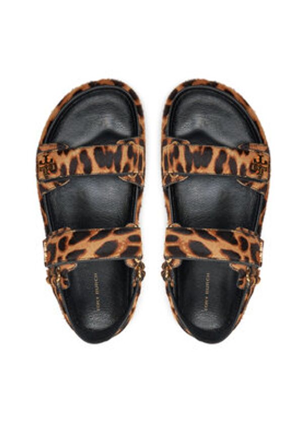 Tory Burch Sandały 165479 Brązowy. Kolor: brązowy. Materiał: skóra