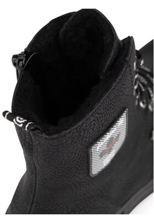 Rieker Trzewiki X3410-00 Czarny. Kolor: czarny. Materiał: materiał