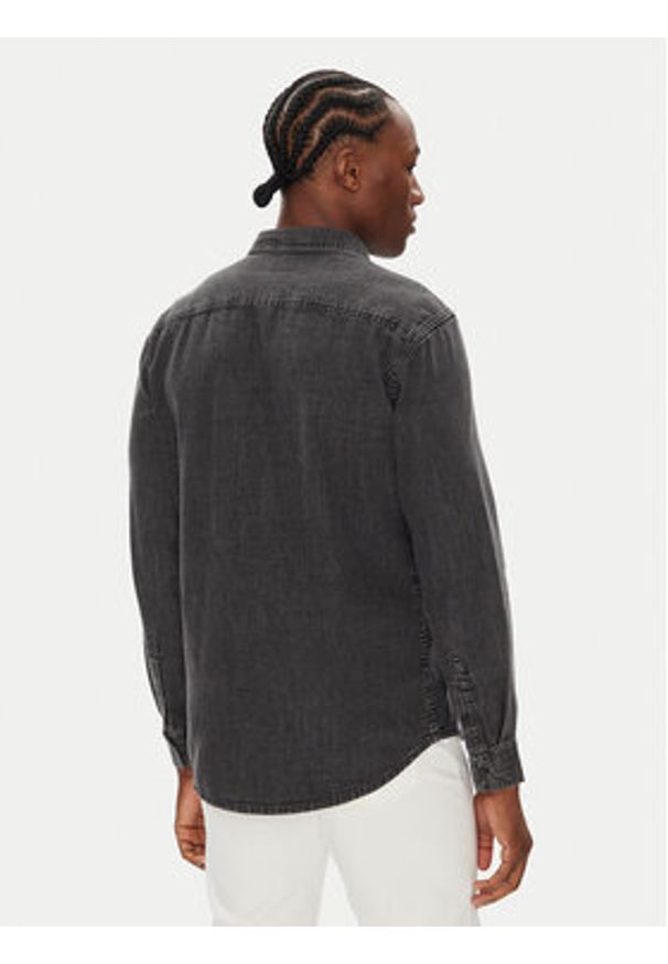 Calvin Klein Jeans Koszula jeansowa Classic LV040BM733 Szary Regular Fit. Kolor: szary. Materiał: bawełna
