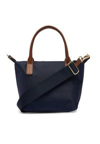 TOMMY HILFIGER - Tommy Hilfiger Torebka Popette Mini Tote Corp AW0AW17707 Granatowy. Kolor: niebieski #3