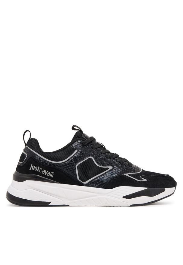Sneakersy Just Cavalli. Kolor: czarny
