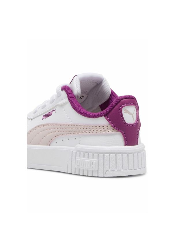 Puma - Niemowlęce sneakersy Carina 2.0 AC PUMA White Mauve Mist Magenta Gleam Pink. Kolor: biały, wielokolorowy, różowy