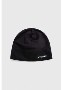 adidas TERREX czapka kolor czarny z cienkiej dzianiny. Kolor: czarny. Materiał: dzianina. Sezon: zima #1