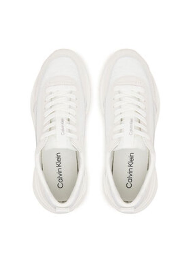 Calvin Klein Sneakersy Hike Runner Casual Ny-Su Aop Wn YW0YW01995 Biały. Okazja: na co dzień. Kolor: biały. Materiał: zamsz, skóra