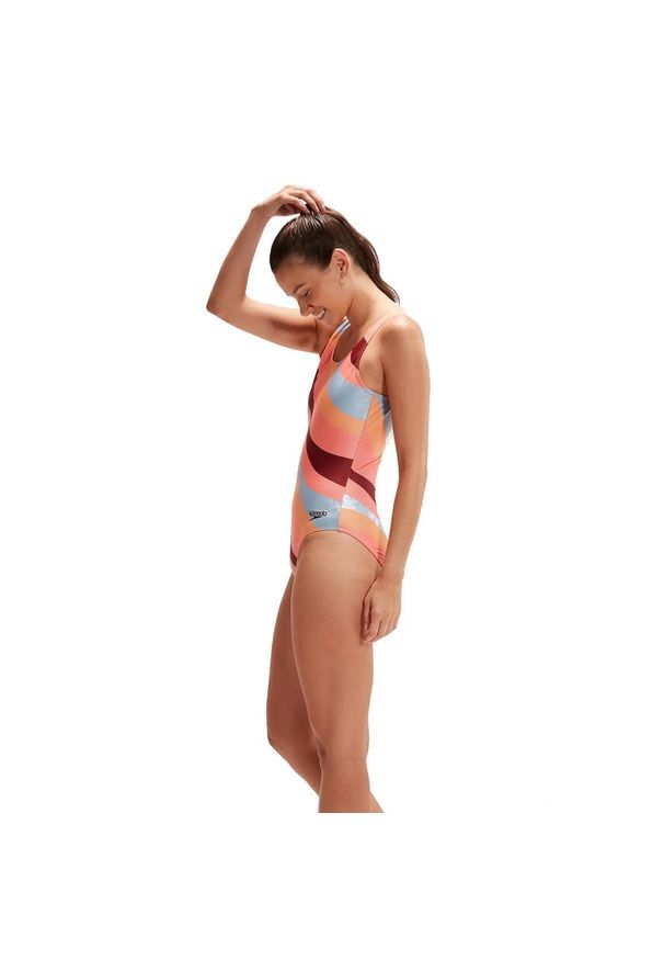Strój Kąpielowy Speedo U-back – Różowy/Bordowy/Jasnoniebieski – Rozmiar 40. Kolor: różowy, niebieski, wielokolorowy. Wzór: kolorowy