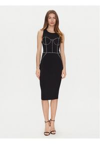 Elisabetta Franchi Sukienka koktajlowa AB-724-51E2-V440 Czarny Slim Fit. Kolor: czarny. Materiał: syntetyk. Styl: wizytowy #1