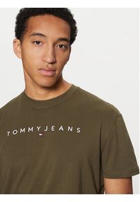 Tommy Jeans T-Shirt Linear Logo DM0DM20744 Zielony Regular Fit. Kolor: zielony. Materiał: bawełna #4