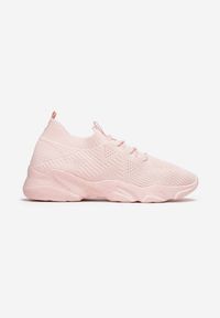 Born2be - Różowe Buty Sportowe Iomasia. Nosek buta: okrągły. Kolor: różowy. Materiał: materiał. Szerokość cholewki: normalna #5