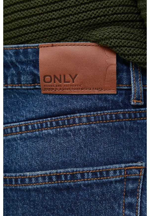 only - Only Jeansy damskie medium waist. Kolor: niebieski