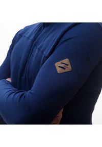 SENSOR - Męska koszulka Baselayer Merino Extreme z długim rękawem i zamkiem błyskawicznym. Kolor: niebieski. Materiał: wełna, dzianina, prążkowany. Długość rękawa: długi rękaw. Długość: długie
