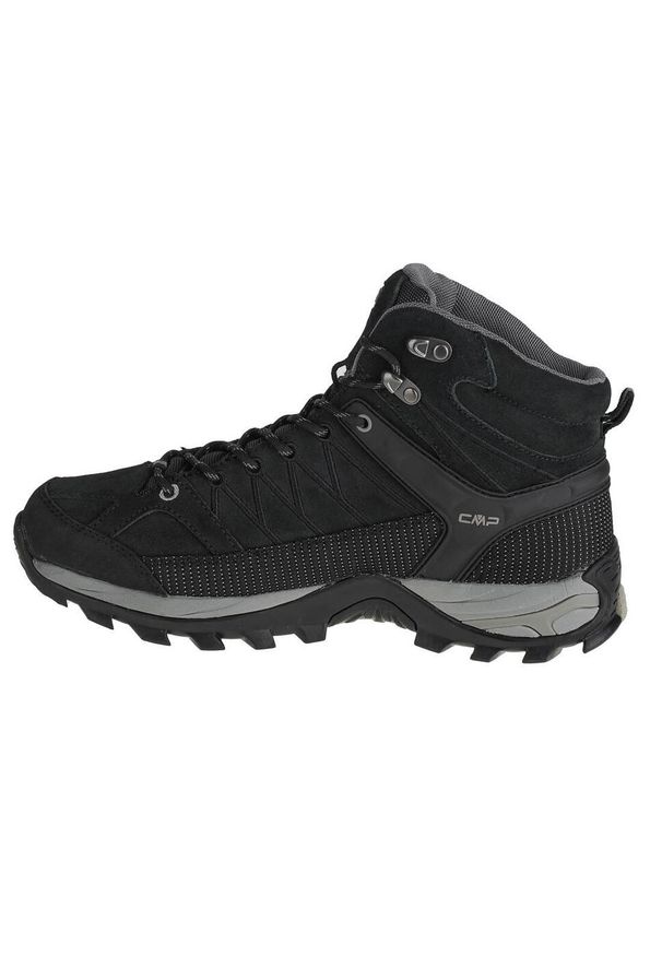 Buty trekkingowe męskie, CMP Rigel Mid. Kolor: wielokolorowy, szary, czarny. Materiał: tkanina, skóra, materiał, syntetyk. Sport: turystyka piesza