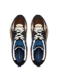 TOMMY HILFIGER - Tommy Hilfiger Sneakersy Outdoor Sneaker Tech Mix FM0FM05843 Brązowy. Kolor: brązowy. Materiał: skóra. Sport: outdoor #4