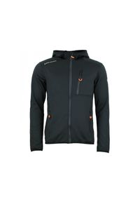 PEAK MOUNTAIN - Kurtka polarshell Peak Mountain. Kolor: czarny, wielokolorowy, pomarańczowy. Sport: turystyka piesza #1