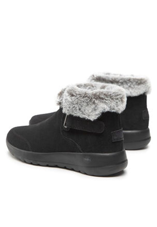 skechers - Skechers Botki On-The-Go Joy 144041/BKGY Czarny. Kolor: czarny. Materiał: zamsz, skóra