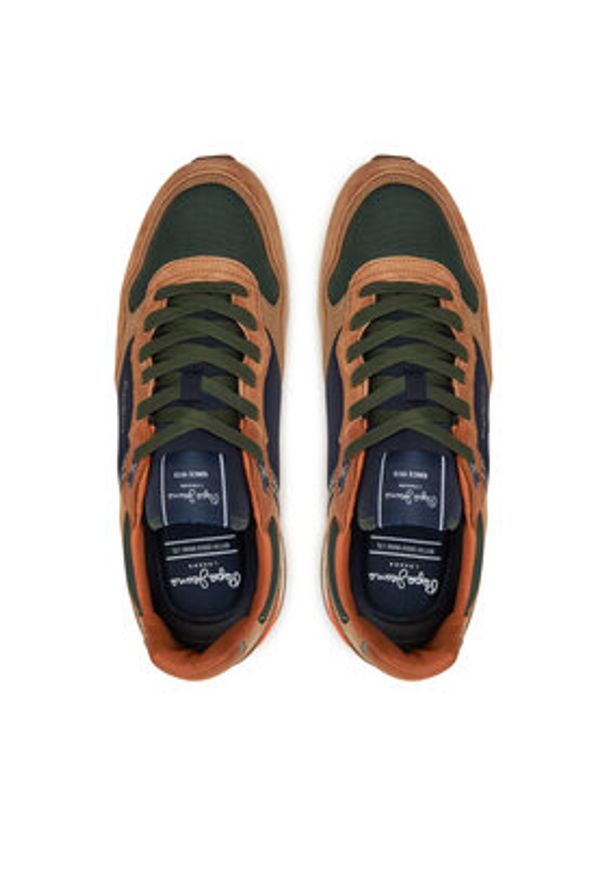Pepe Jeans Sneakersy Buster Pro M PMS60027 Brązowy. Kolor: brązowy. Materiał: materiał