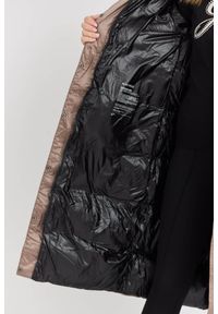 Hetrego - HETREGO Beżowy damski puchowy płaszcz Karen Woman Quilted Coat, Rozmiar 38 EU - 42 IT. Kolor: beżowy. Materiał: puch. Długość rękawa: długi rękaw. Długość: do kolan. Sezon: zima. Styl: elegancki, klasyczny #6