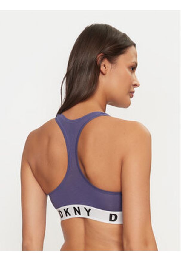 DKNY Biustonosz top DK4519 Niebieski. Kolor: niebieski. Materiał: bawełna