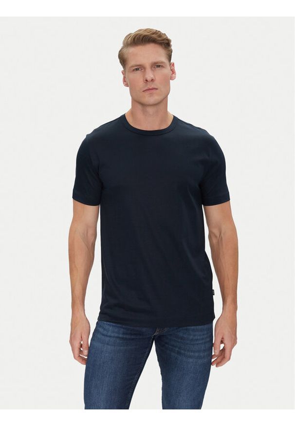 BOSS T-Shirt Thompson 50 50513674 Granatowy Regular Fit. Kolor: niebieski. Materiał: bawełna